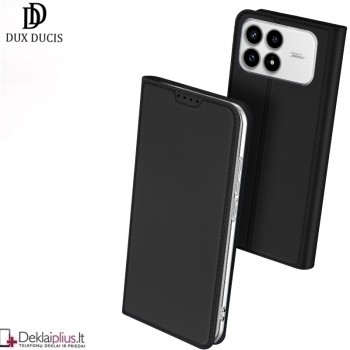Dux Ducis Skin Pro dirbtinės odos dėklas - juodas (Xiaomi Poco F8 Pro)